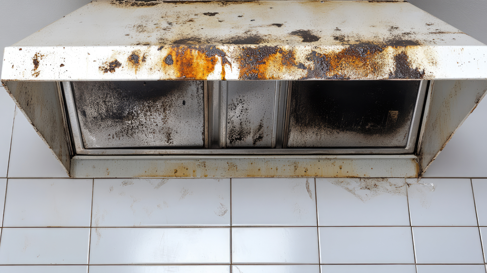 Verschmutze Dunstabzugshaube